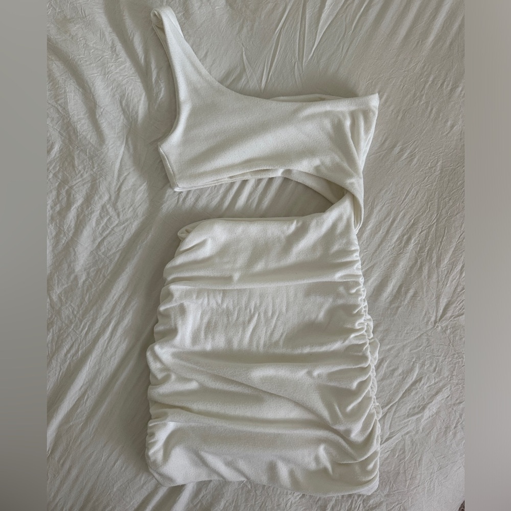 White cutout dress